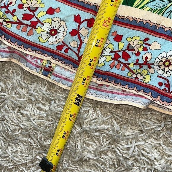 Alice + Olivia Hadley Floral Mini Fit & Flare Dress V-Neck Flutter Sleeve Size 1 - Picture 7 of 15